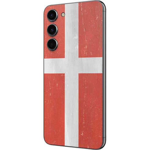 Denmark Flag Distressed Galaxy S23 Plus Skin
